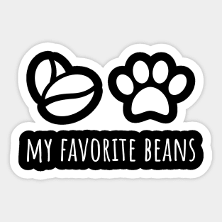 Toe Beans and Coffee Beans Sticker